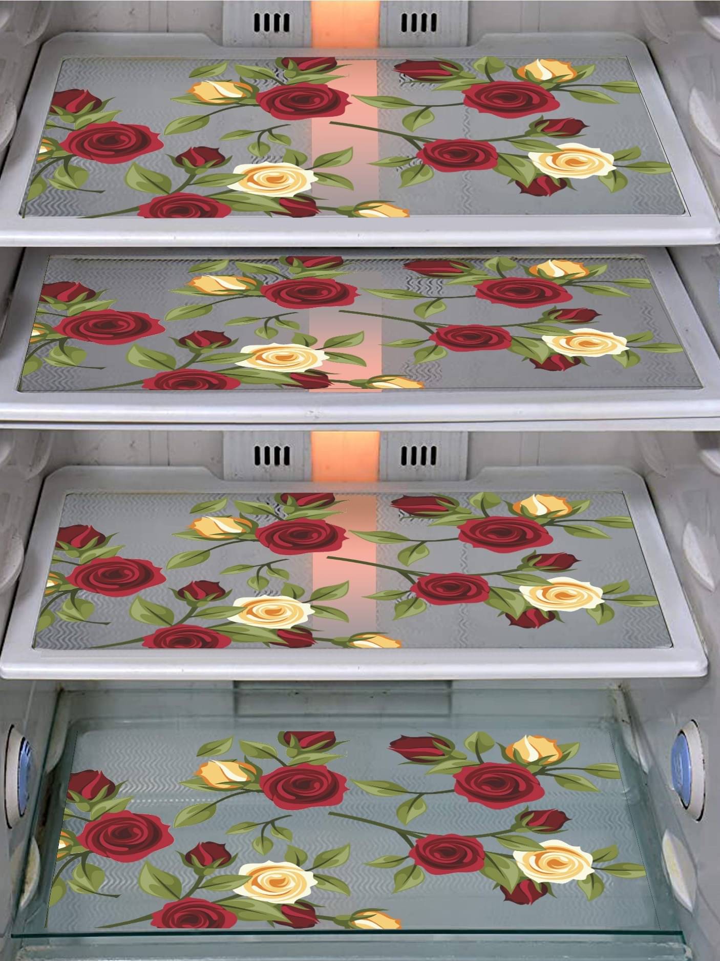 DPA Collection PVC Abstract Printed Fridge Mats ( 44 29 ) Pack of 4 - Multicolor DPA Collection PVC Abstract Printed Fridge Mats ( 44 29 ) Pack of 4 - Multicolor