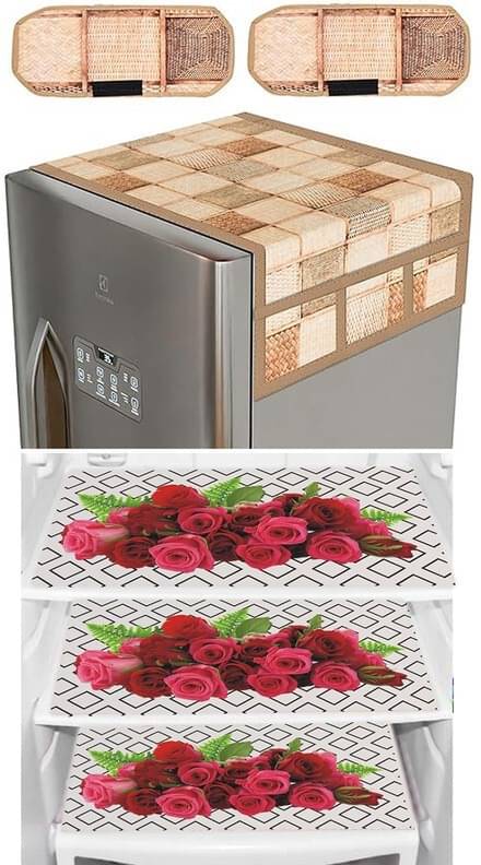 DPA Collection PVC Abstract Printed Fridge Covers ( 44 29 ) Pack of 1 - Maroon DPA Collection PVC Abstract Printed Fridge Covers ( 44 29 ) Pack of 1 - Maroon