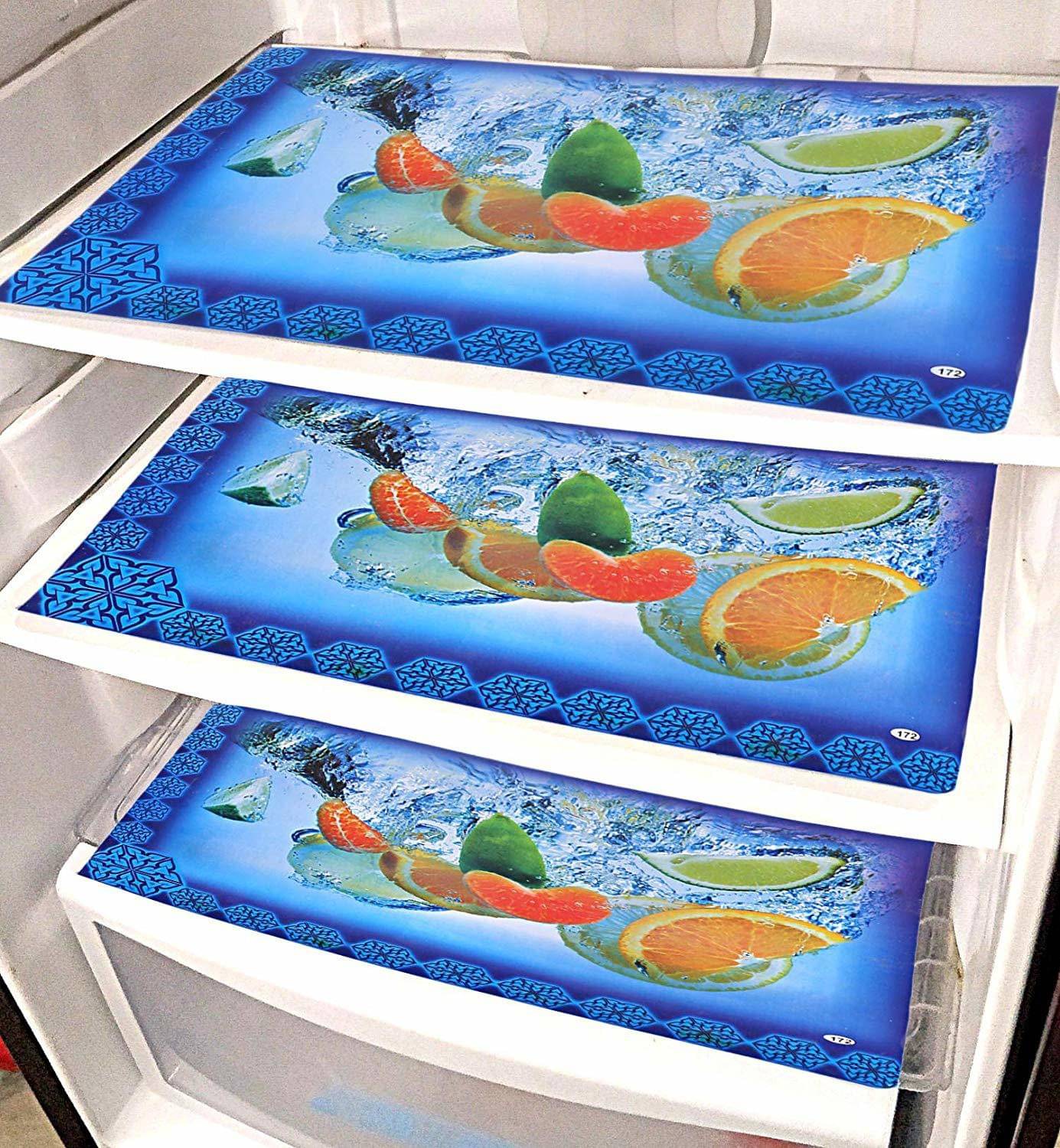 DPA Collection PVC Abstract Printed Fridge Mats ( 44 29 ) Pack of 3 - Multicolor DPA Collection PVC Abstract Printed Fridge Mats ( 44 29 ) Pack of 3 - Multicolor