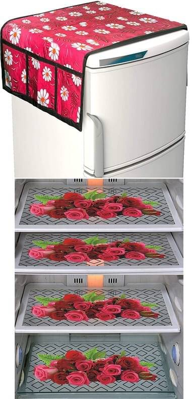 DPA Collection PVC Abstract Printed Fridge Covers ( 44 29 ) Pack of 1 - Maroon DPA Collection PVC Abstract Printed Fridge Covers ( 44 29 ) Pack of 1 - Maroon
