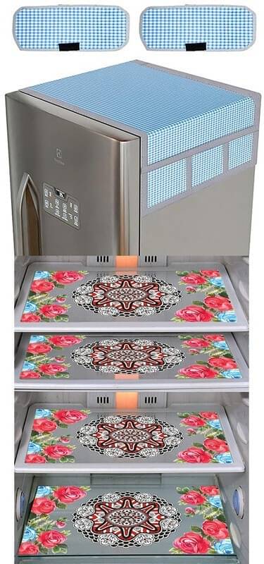 DPA Collection PVC Abstract Printed Fridge Covers ( 44 29 ) Pack of 1 - Pink DPA Collection PVC Abstract Printed Fridge Covers ( 44 29 ) Pack of 1 - Pink