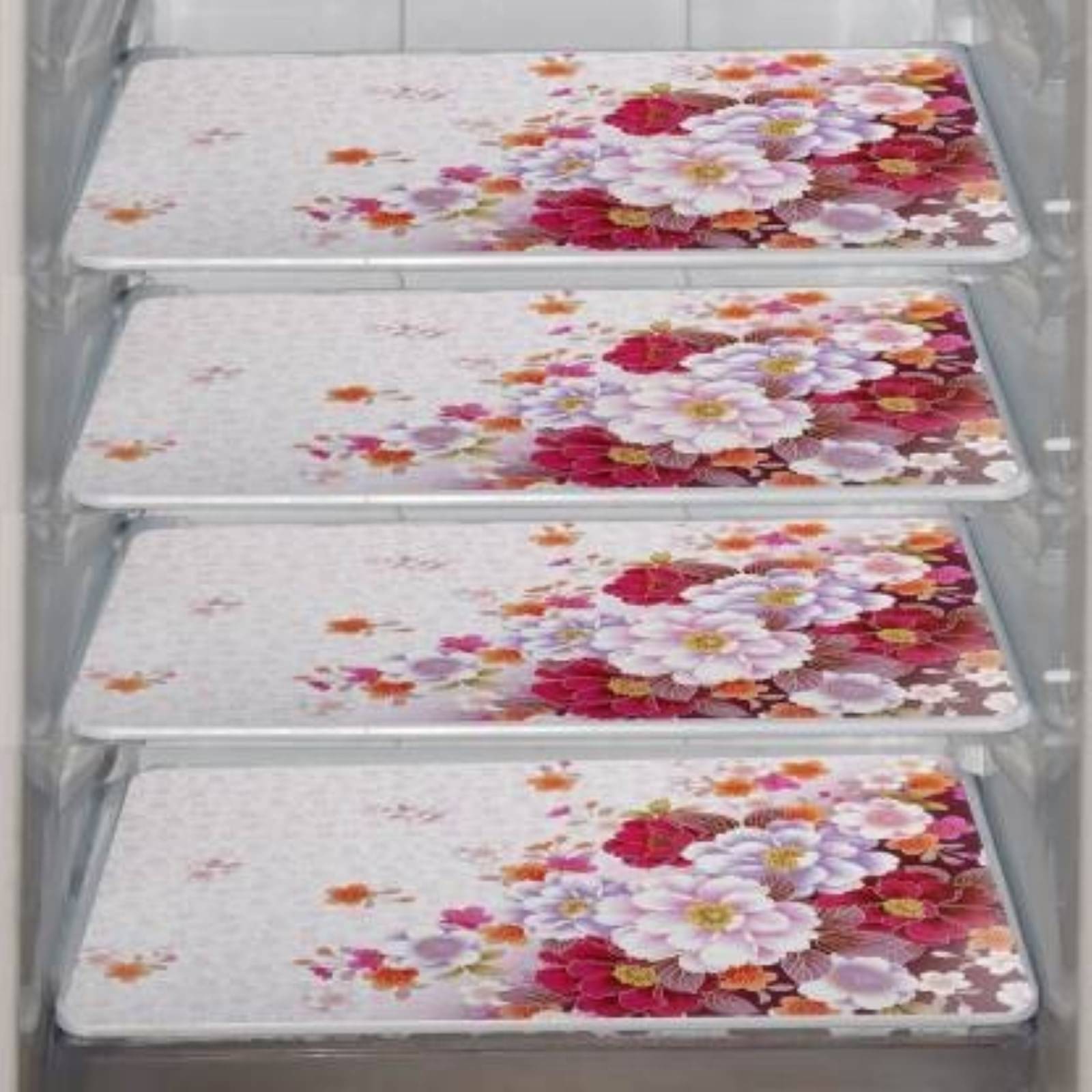     			DPA Collection PVC Abstract Printed Fridge Mats ( 44 29 ) Pack of 4 - Pink