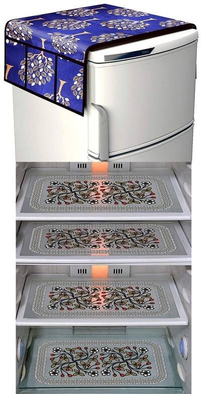 DPA Collection PVC Abstract Printed Fridge Covers ( 44 29 ) Pack of 1 - Black     			DPA Collection PVC Abstract Printed Fridge Covers ( 44 29 ) Pack of 1 - Black
