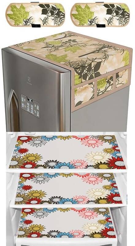 DPA Collection PVC Abstract Printed Fridge Covers ( 44 29 ) Pack of 1 - Multicolor DPA Collection PVC Abstract Printed Fridge Covers ( 44 29 ) Pack of 1 - Multicolor