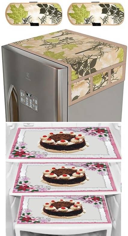 DPA Collection PVC Abstract Printed Fridge Covers ( 44 29 ) Pack of 1 - Brown DPA Collection PVC Abstract Printed Fridge Covers ( 44 29 ) Pack of 1 - Brown