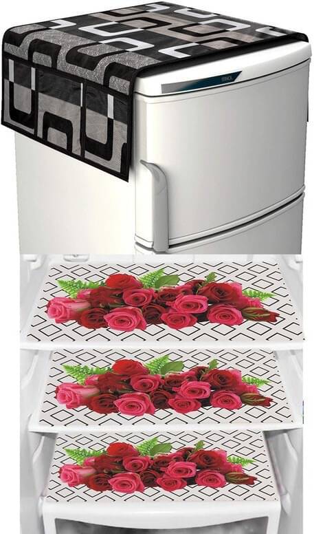 DPA Collection PVC Abstract Printed Fridge Covers ( 44 29 ) Pack of 4 - Maroon DPA Collection PVC Abstract Printed Fridge Covers ( 44 29 ) Pack of 4 - Maroon