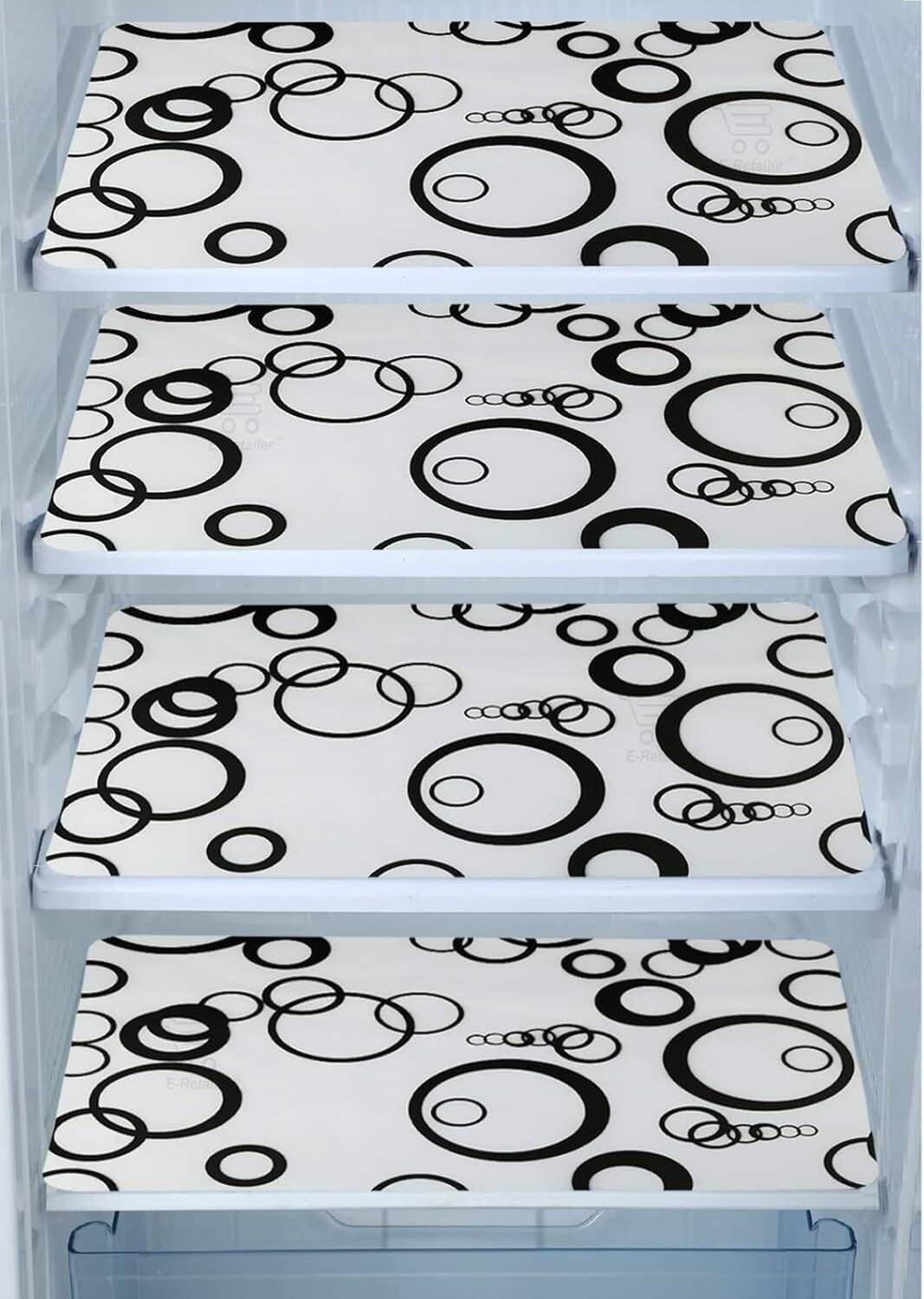     			DPA Collection PVC Abstract Printed Fridge Mats ( 44 29 ) Pack of 4 - Multicolor