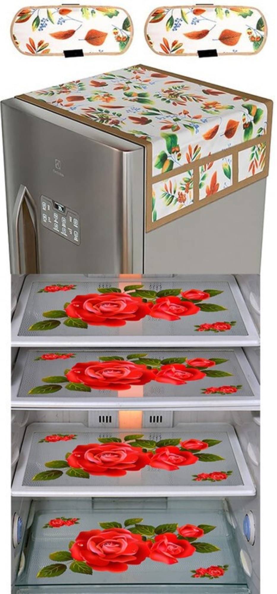 DPA Collection PVC Abstract Printed Fridge Covers ( 44 29 ) Pack of 1 - Red DPA Collection PVC Abstract Printed Fridge Covers ( 44 29 ) Pack of 1 - Red