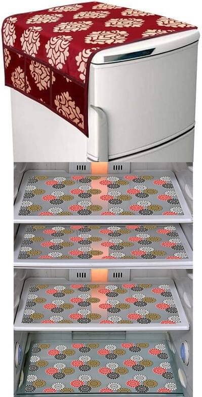 DPA Collection PVC Abstract Printed Fridge Covers ( 44 29 ) Pack of 1 - Multicolor DPA Collection PVC Abstract Printed Fridge Covers ( 44 29 ) Pack of 1 - Multicolor