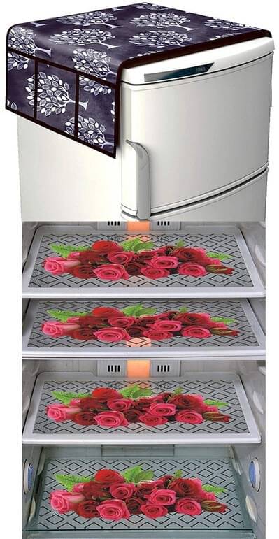 DPA Collection PVC Abstract Printed Fridge Covers ( 44 29 ) Pack of 1 - Maroon DPA Collection PVC Abstract Printed Fridge Covers ( 44 29 ) Pack of 1 - Maroon