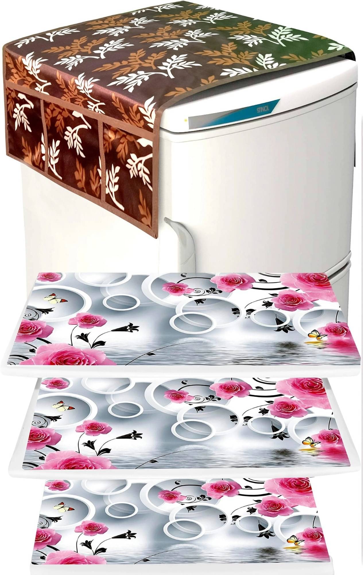 DPA Collection PVC Abstract Printed Fridge Mats ( 44 29 ) Pack of 4 - Multicolor DPA Collection PVC Abstract Printed Fridge Mats ( 44 29 ) Pack of 4 - Multicolor