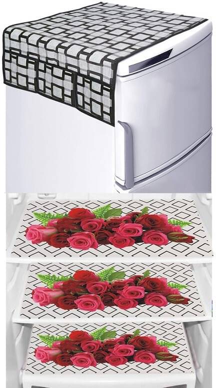 DPA Collection PVC Abstract Printed Fridge Covers ( 44 29 ) Pack of 1 - Maroon DPA Collection PVC Abstract Printed Fridge Covers ( 44 29 ) Pack of 1 - Maroon
