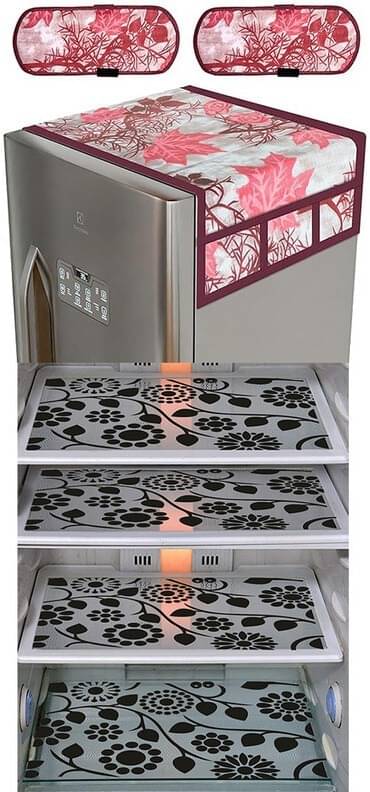 DPA Collection PVC Abstract Printed Fridge Covers ( 44 29 ) Pack of 1 - Transparent DPA Collection PVC Abstract Printed Fridge Covers ( 44 29 ) Pack of 1 - Transparent