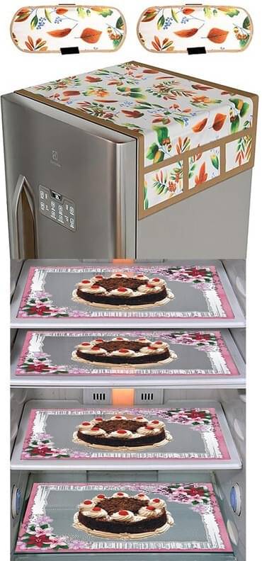 DPA Collection PVC Abstract Printed Fridge Covers ( 44 29 ) Pack of 1 - Brown DPA Collection PVC Abstract Printed Fridge Covers ( 44 29 ) Pack of 1 - Brown