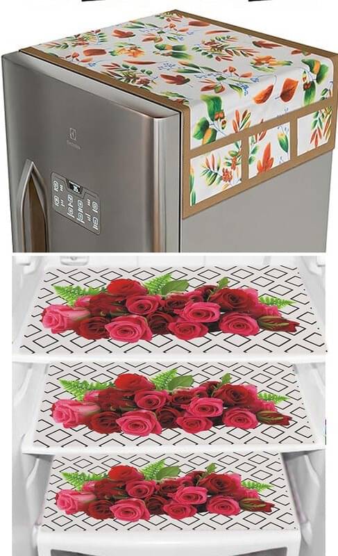 DPA Collection PVC Abstract Printed Fridge Covers ( 44 29 ) Pack of 1 - Maroon DPA Collection PVC Abstract Printed Fridge Covers ( 44 29 ) Pack of 1 - Maroon