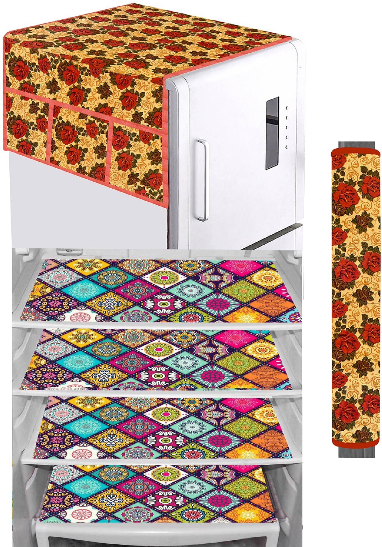 DPA Collection PVC Abstract Printed Fridge Covers ( 44 29 ) Pack of 6 - Multicolor DPA Collection PVC Abstract Printed Fridge Covers ( 44 29 ) Pack of 6 - Multicolor