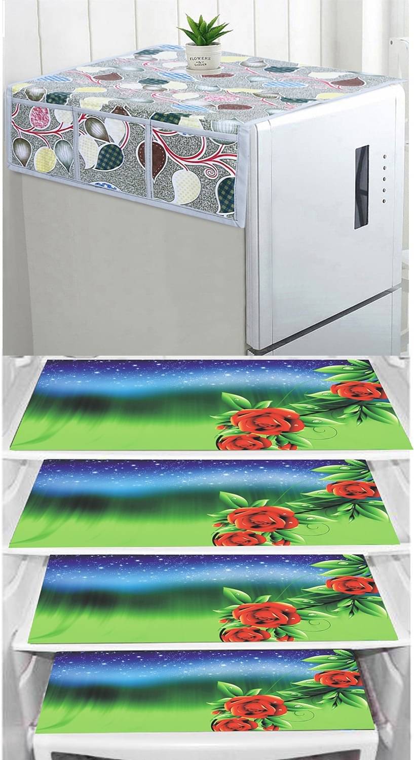 DPA Collection PVC Abstract Printed Fridge Mats ( 44 29 ) Pack of 4 - Multicolor DPA Collection PVC Abstract Printed Fridge Mats ( 44 29 ) Pack of 4 - Multicolor