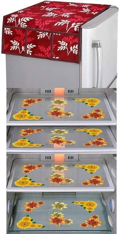 DPA Collection PVC Abstract Printed Fridge Covers ( 44 29 ) Pack of 5 - Yellow DPA Collection PVC Abstract Printed Fridge Covers ( 44 29 ) Pack of 5 - Yellow