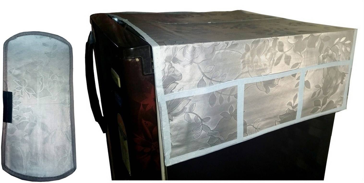 DPA Collection PVC Abstract Printed Fridge Covers ( 44 29 ) Pack of 1 - Silver DPA Collection PVC Abstract Printed Fridge Covers ( 44 29 ) Pack of 1 - Silver