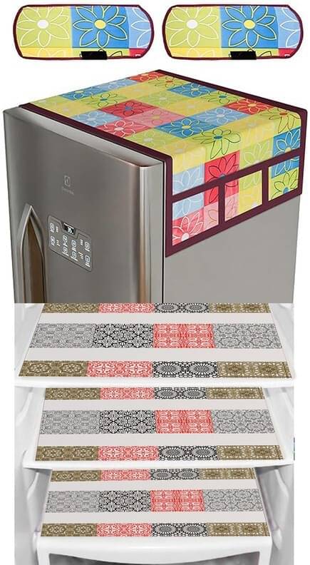 DPA Collection PVC Abstract Printed Fridge Covers ( 44 29 ) Pack of 1 - Pink DPA Collection PVC Abstract Printed Fridge Covers ( 44 29 ) Pack of 1 - Pink