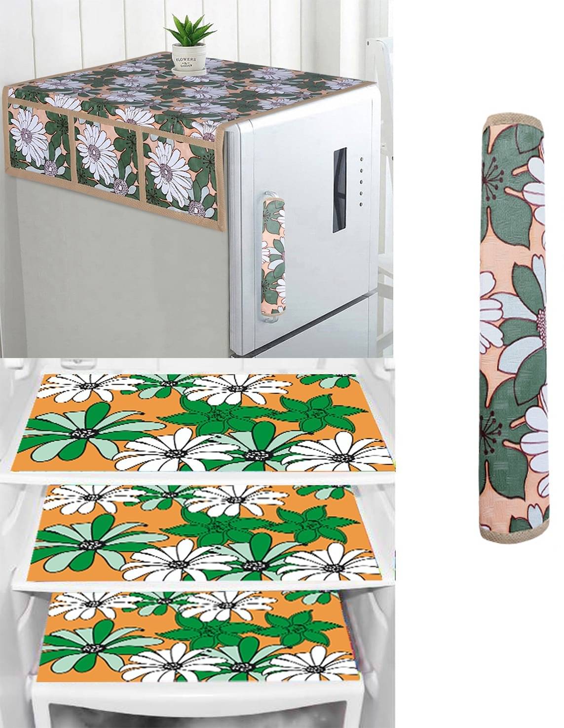    			DPA Collection PVC Abstract Printed Fridge Mats ( 44 29 ) Pack of 1 - Multicolor