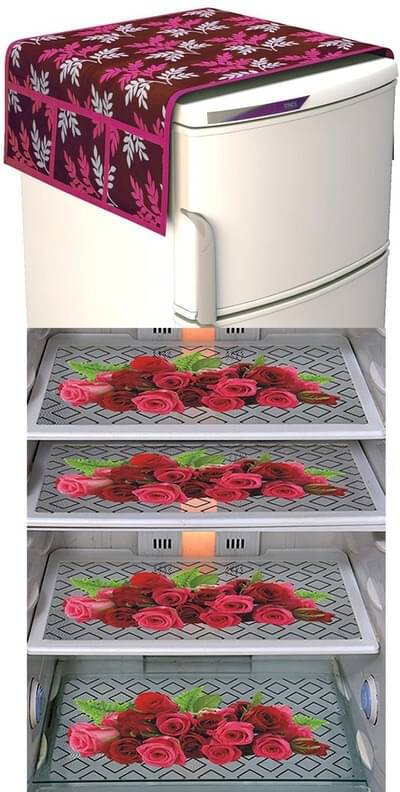 DPA Collection PVC Abstract Printed Fridge Covers ( 44 29 ) Pack of 1 - Maroon DPA Collection PVC Abstract Printed Fridge Covers ( 44 29 ) Pack of 1 - Maroon