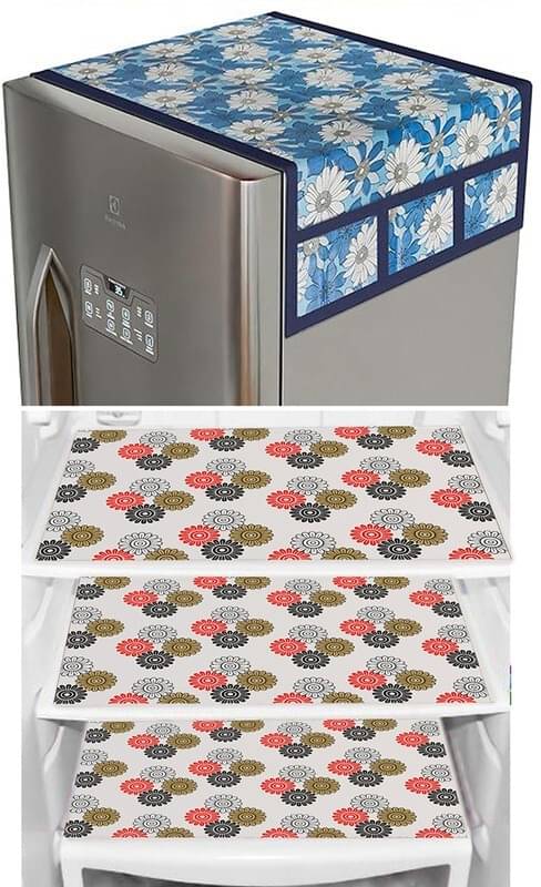 DPA Collection PVC Abstract Printed Fridge Covers ( 44 29 ) Pack of 1 - Orange DPA Collection PVC Abstract Printed Fridge Covers ( 44 29 ) Pack of 1 - Orange