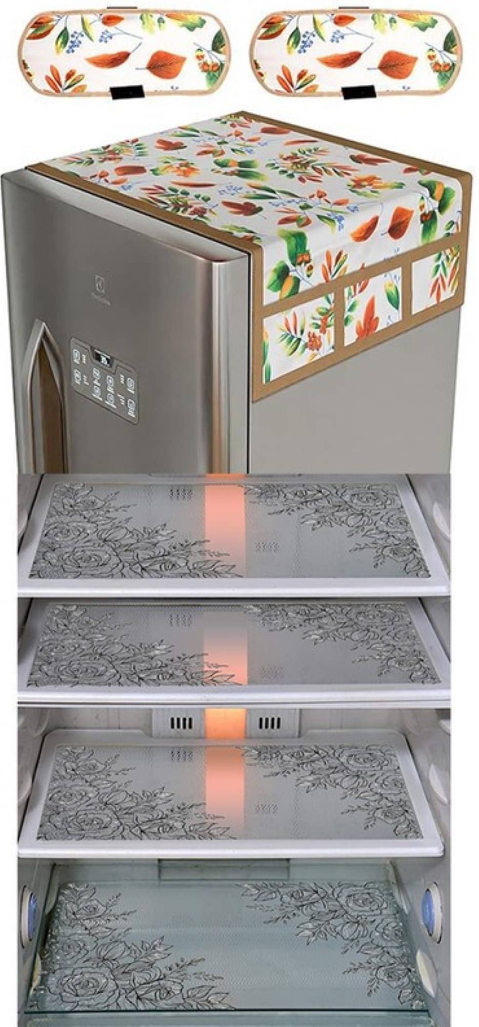 DPA Collection PVC Abstract Printed Fridge Covers ( 44 29 ) Pack of 1 - Transparent DPA Collection PVC Abstract Printed Fridge Covers ( 44 29 ) Pack of 1 - Transparent