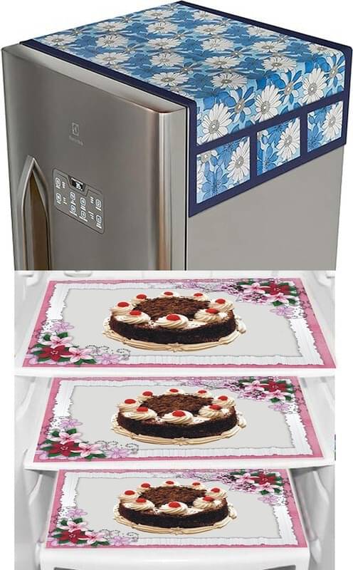 DPA Collection PVC Abstract Printed Fridge Covers ( 44 29 ) Pack of 1 - Brown DPA Collection PVC Abstract Printed Fridge Covers ( 44 29 ) Pack of 1 - Brown