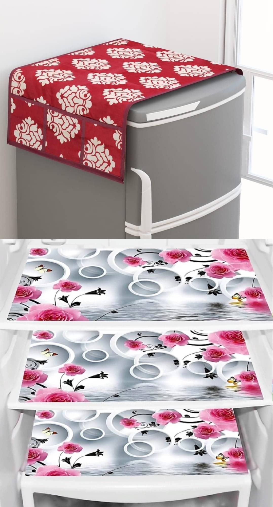 DPA Collection Plastic Abstract Printed Fridge Covers ( 44 29 ) Pack of 4 - Multicolor DPA Collection Plastic Abstract Printed Fridge Covers ( 44 29 ) Pack of 4 - Multicolor
