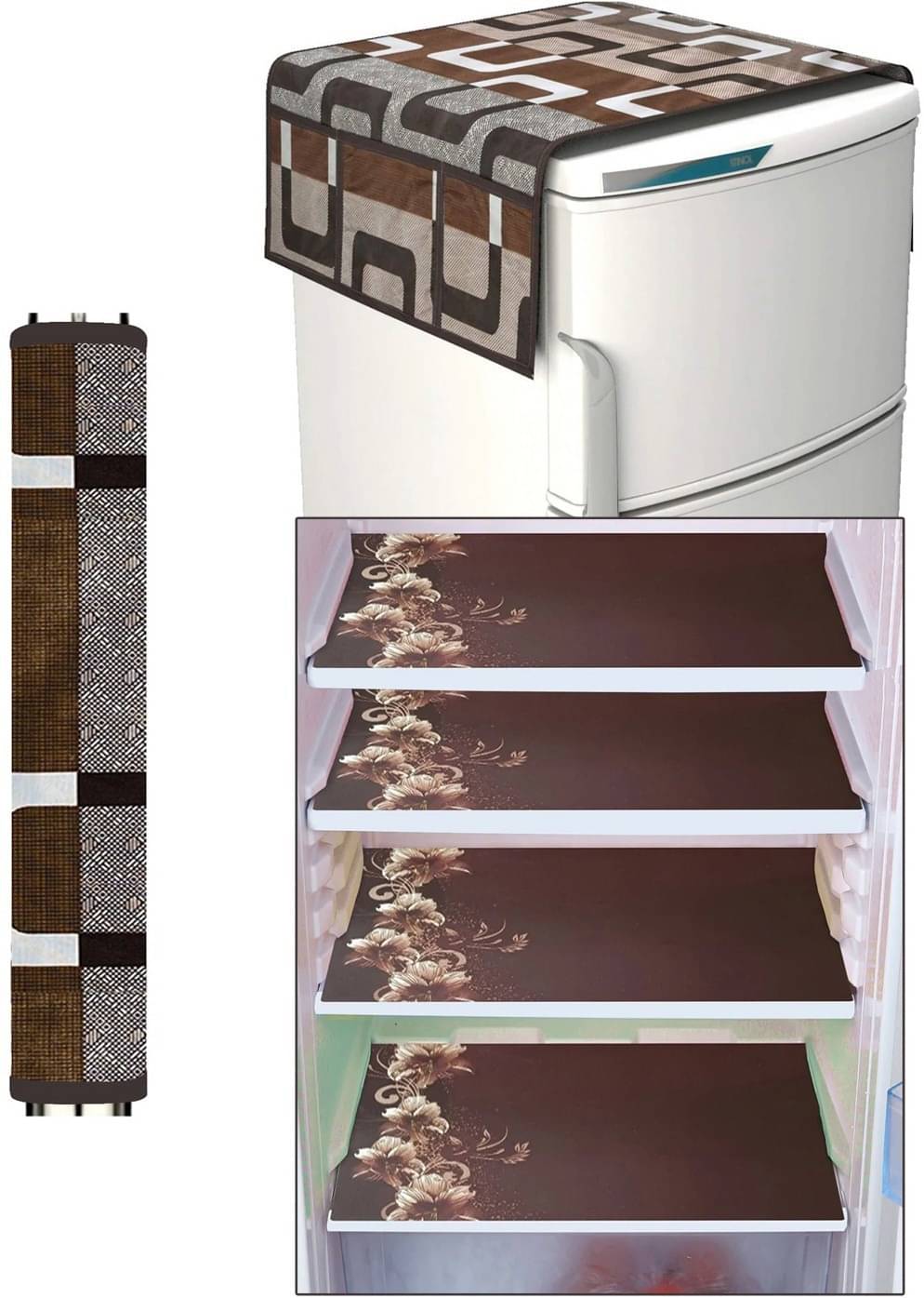 DPA Collection Polyester Abstract Printed Fridge Covers ( 44 29 ) Pack of 6 - Maroon DPA Collection Polyester Abstract Printed Fridge Covers ( 44 29 ) Pack of 6 - Maroon