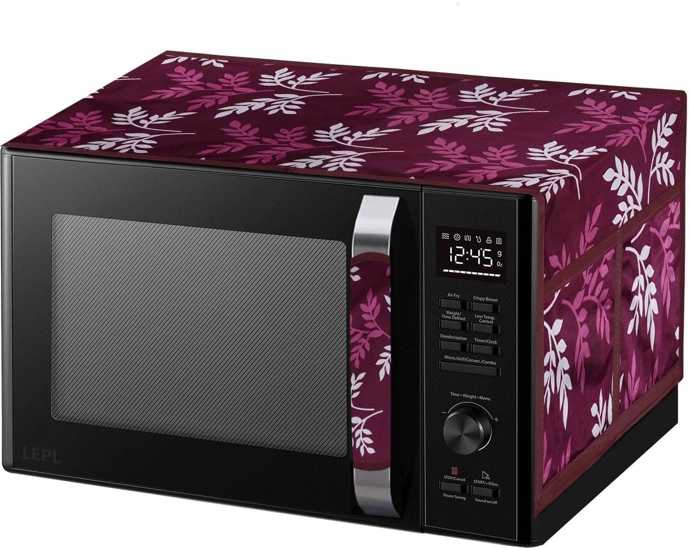     			DPA Collection Set of 2 Polyester Maroon Microwave Oven Cover -