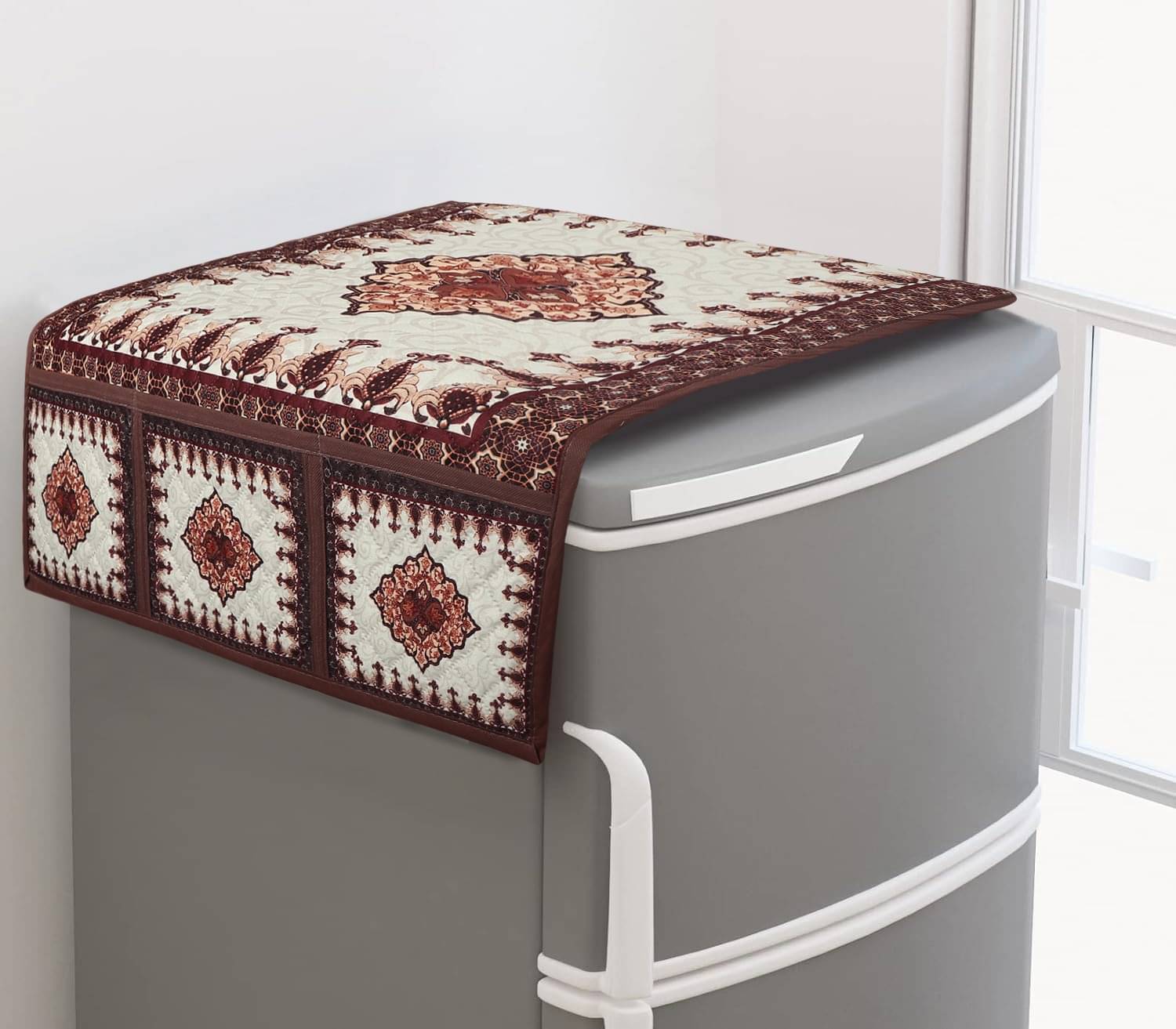 DPA Collection Silicone Abstract Printed Fridge Covers ( 44 29 ) Pack of 1 - Brown DPA Collection Silicone Abstract Printed Fridge Covers ( 44 29 ) Pack of 1 - Brown