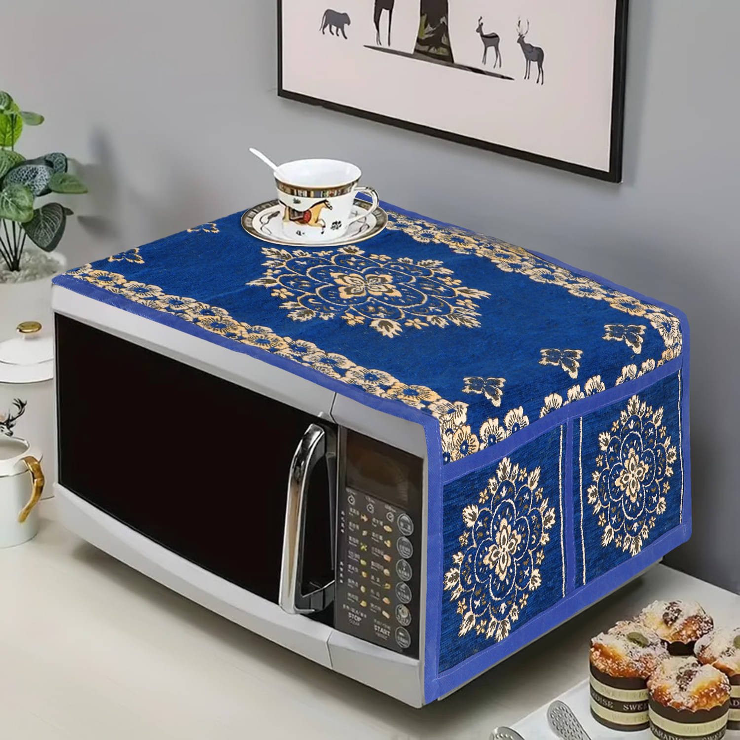     			DPA Collection Single Others Blue Microwave Oven Cover -