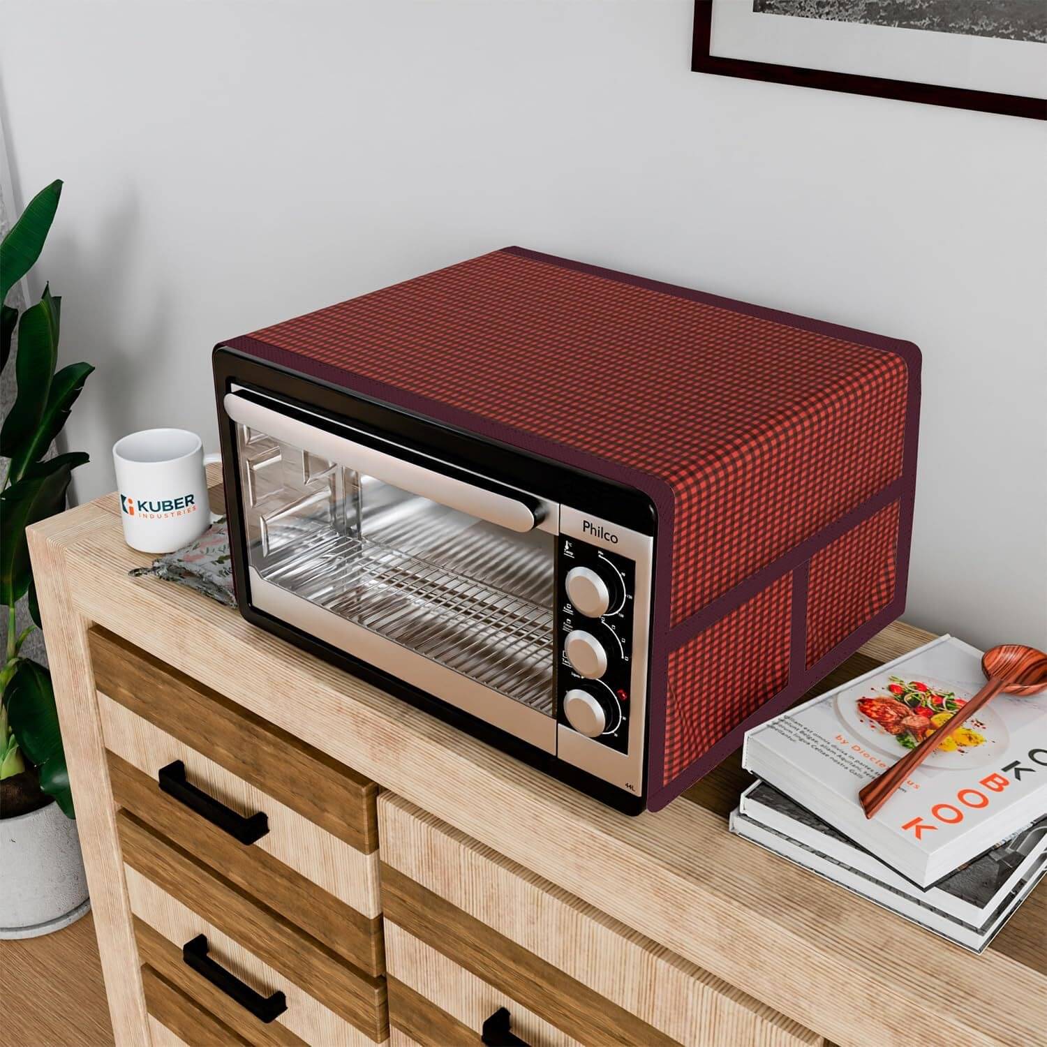     			DPA Collection Single PVC Maroon Microwave Oven Cover -