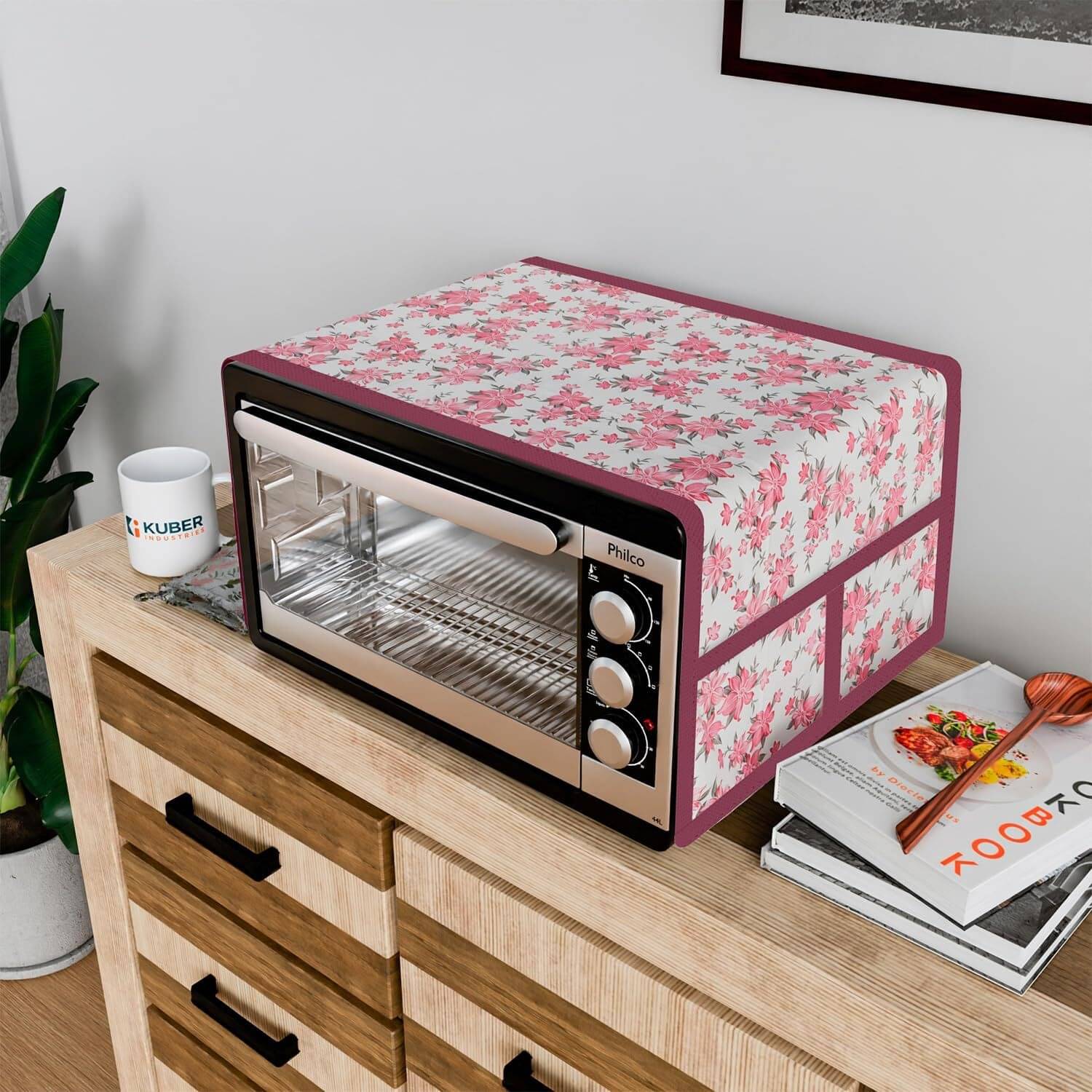     			DPA Collection Single PVC Pink Microwave Oven Cover -