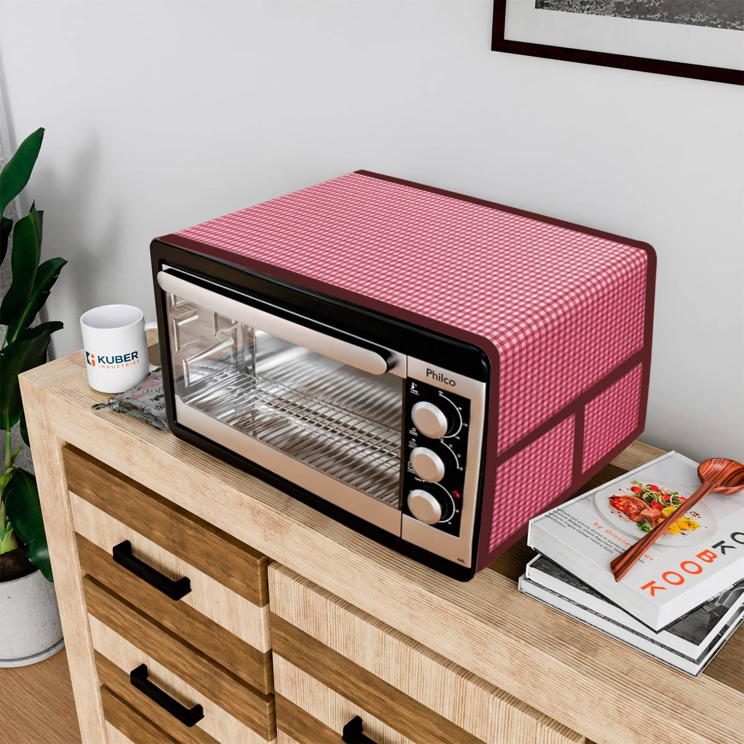     			DPA Collection Single PVC Pink Microwave Oven Cover -
