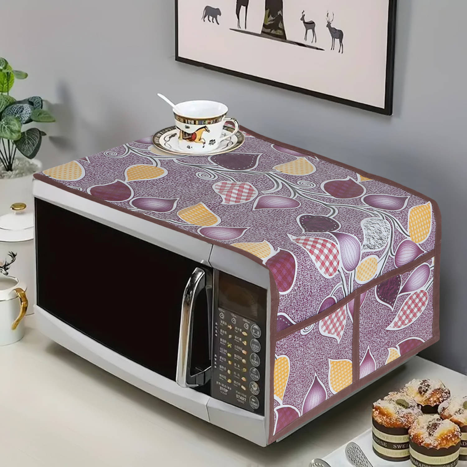     			DPA Collection Single PVC Purple Microwave Oven Cover -