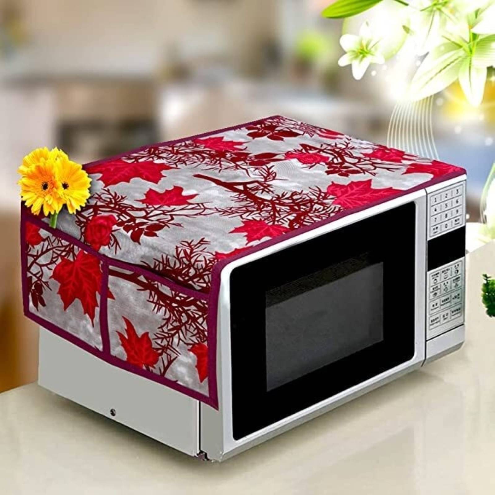 DPA Collection Single PVC Red Microwave Oven Cover - DPA Collection Single PVC Red Microwave Oven Cover -