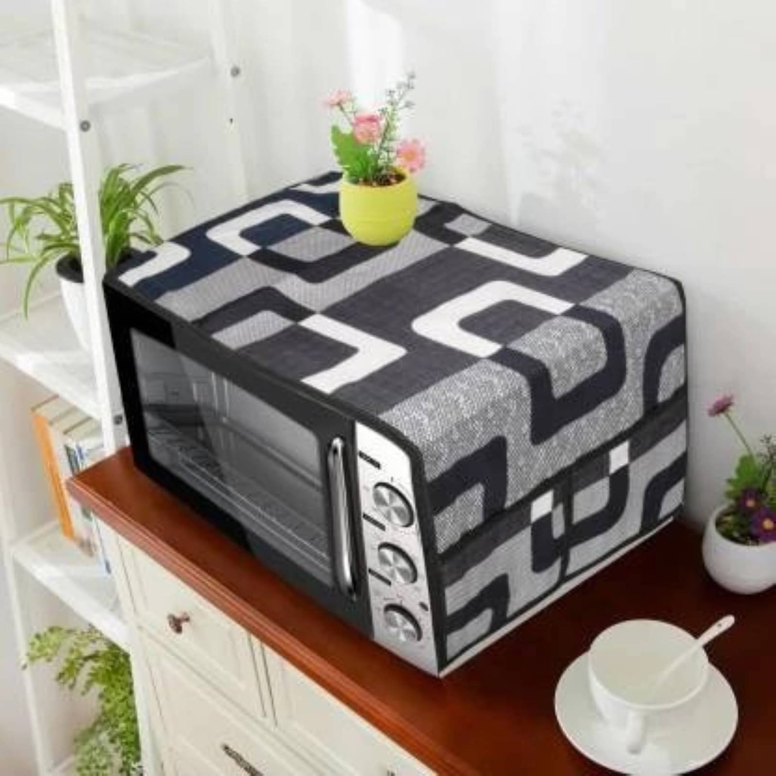     			DPA Collection Single Polyester Black Microwave Oven Cover -