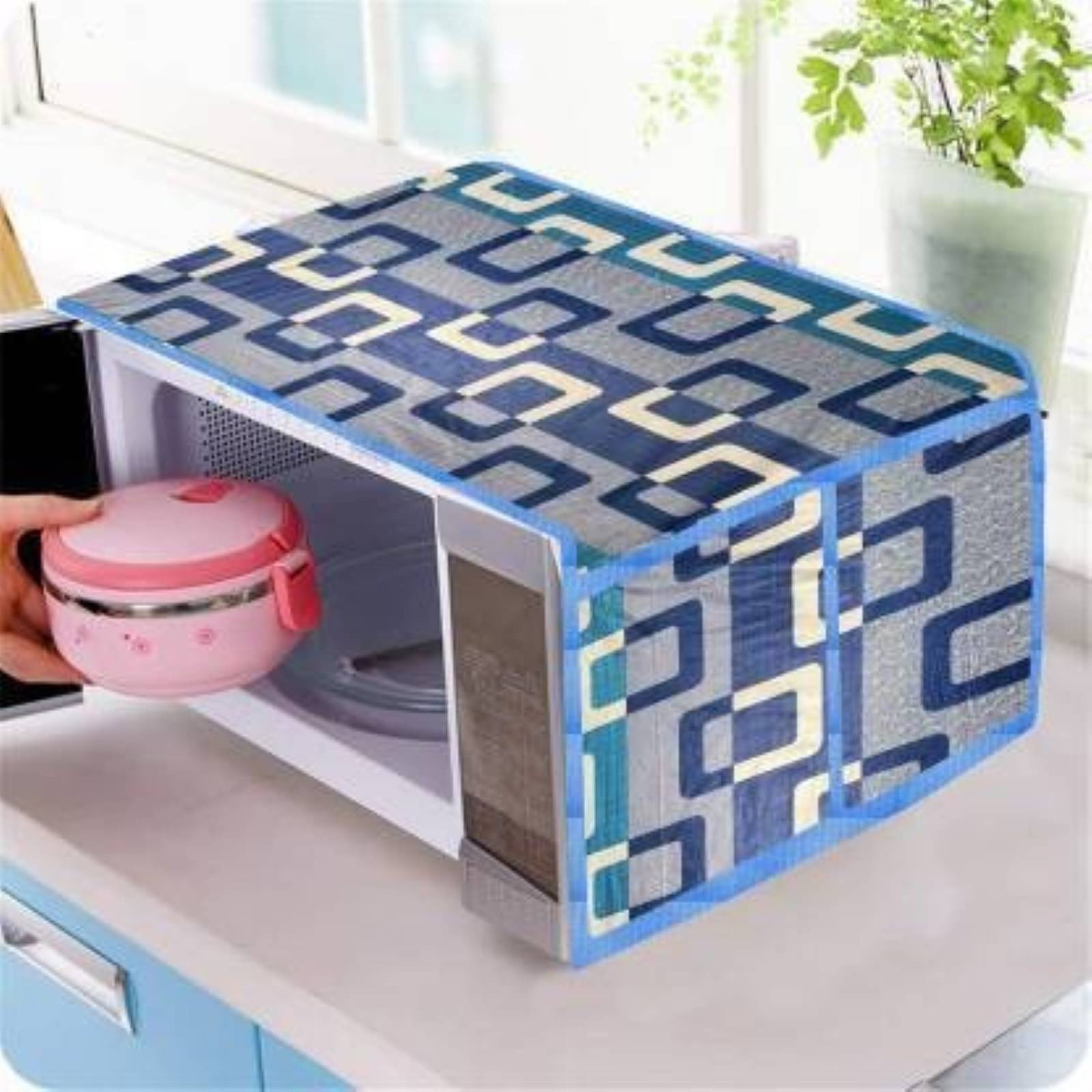     			DPA Collection Single Polyester Blue Microwave Oven Cover -