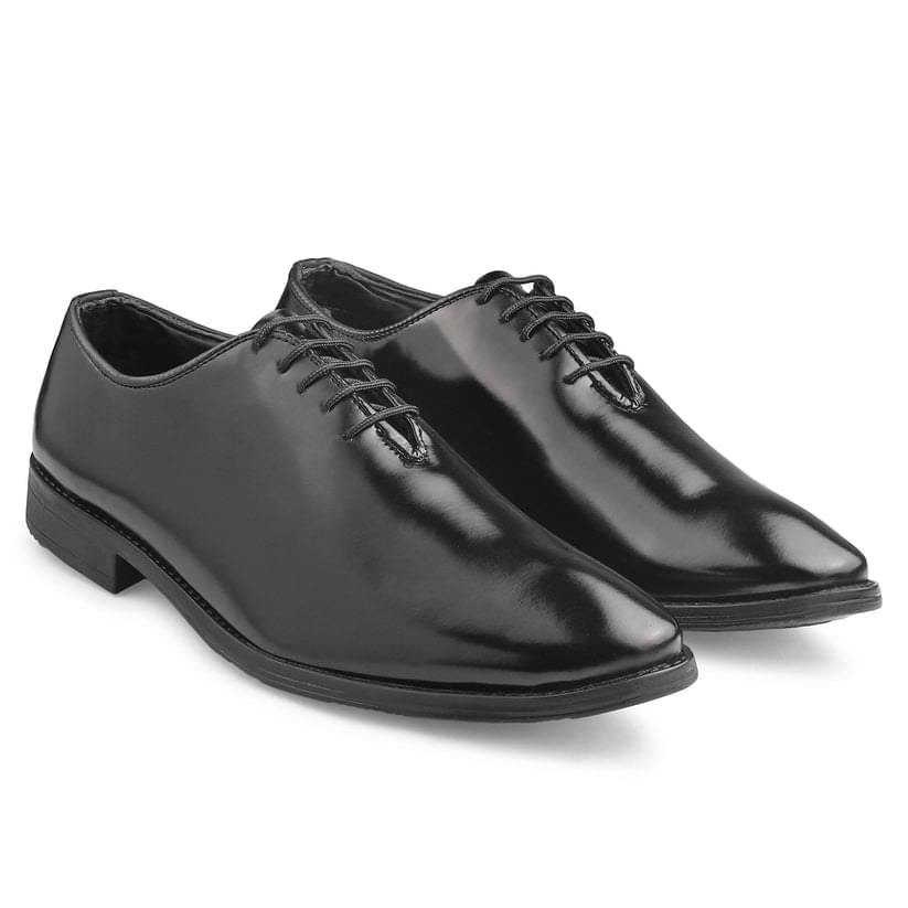     			DUSK N DAZZLING Black Men's Oxford Formal Shoes