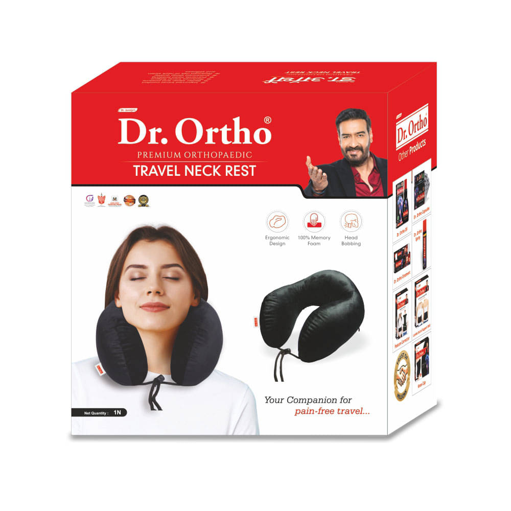 Dr.Ortho Premium Orthopaedic Travel Neck Rest Black Neck Pillow ( Pack of 1 ) Dr.Ortho Premium Orthopaedic Travel Neck Rest Black Neck Pillow ( Pack of 1 )