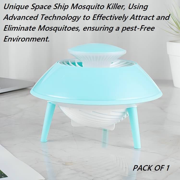     			Dust N Shine Unique Space Ship Mosquito Killer, Using Advanced Technology to Effectively Attract and Eliminate Mosquitoes, ensuring a pest-Free Environment. 1pc