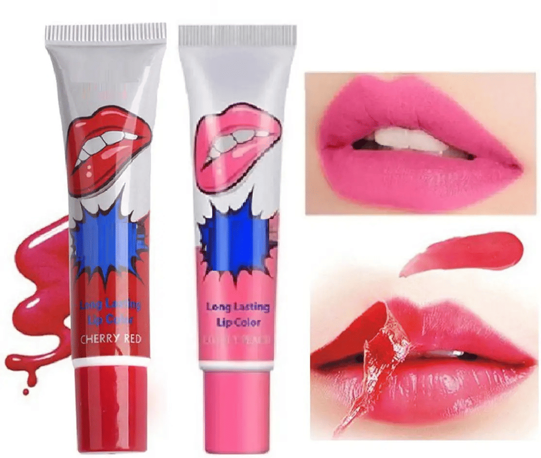     			Generic Multi Glossy Waterproof Stain Lipstick ( Pack of 2 )