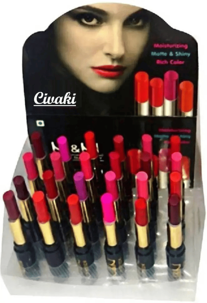     			Generic Multi Matte Waterproof Crayon Lipstick ( Pack of 1 )