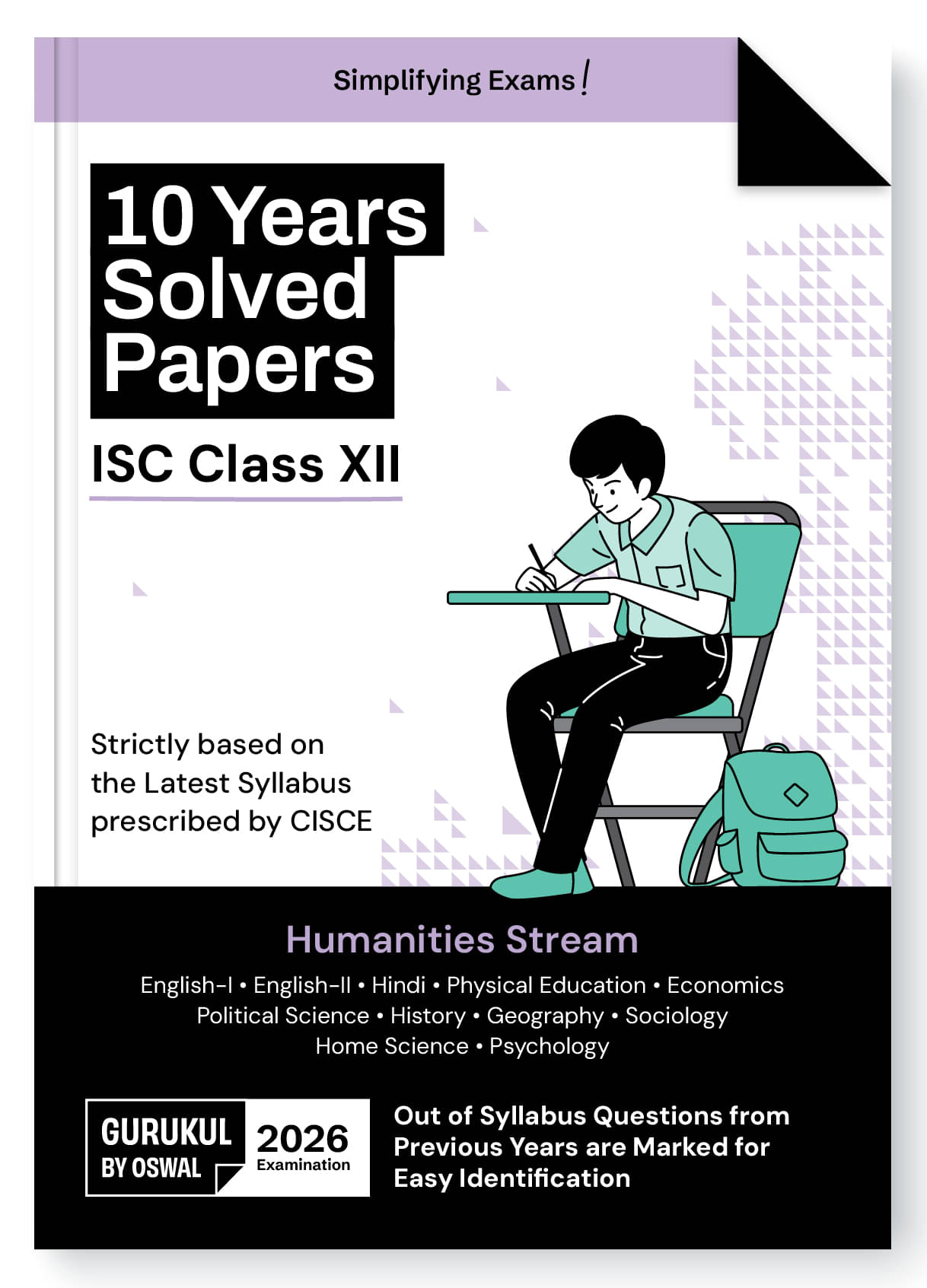     			Gurukul By Oswal Humanities Stream 10 Years Solved Papers ISC Class 12 Exam 2026 - Year-Wise Board Papers 2015-2025 Eng I&II, Hindi, Eco, Pol.Sc, Hist