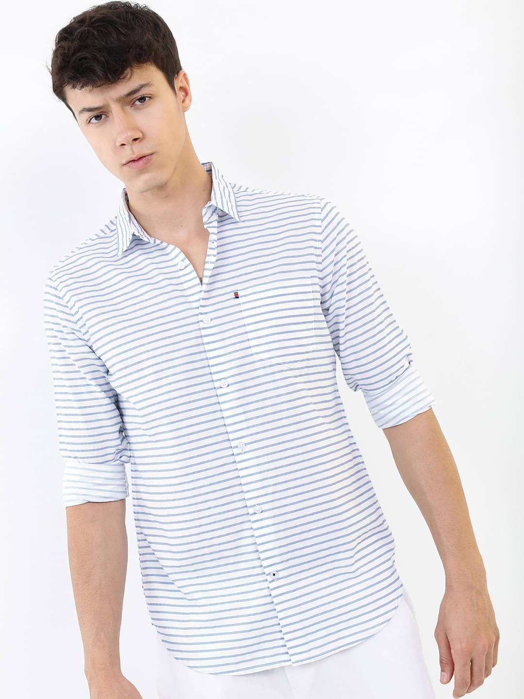 Highlander 100% Cotton Slim Fit Striped Full Sleeves Men's Casual Shirt - Multicolor ( Pack of 1 ) Highlander 100% Cotton Slim Fit Striped Full Sleeves Men's Casual Shirt - Multicolor ( Pack of 1 )