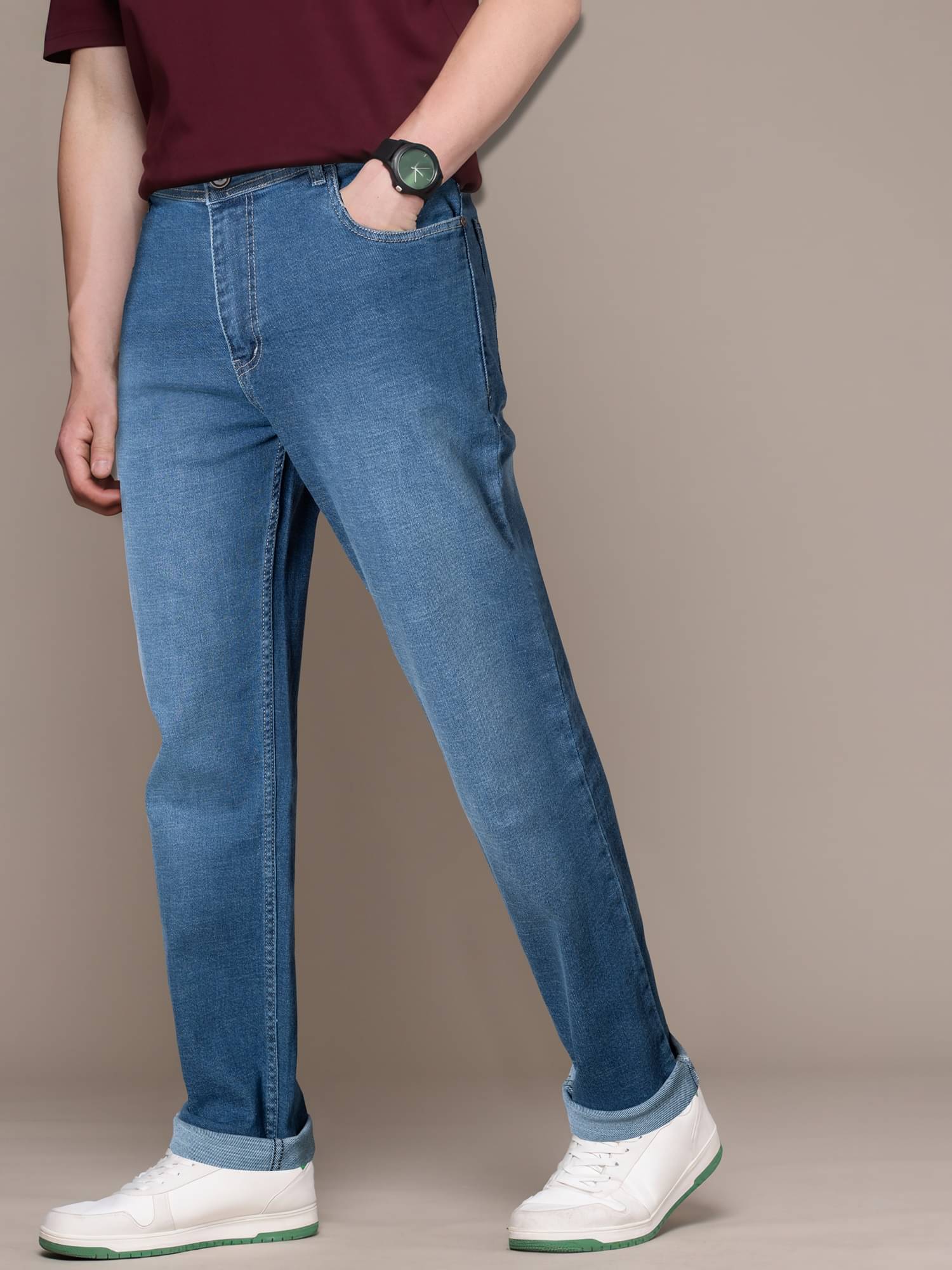 JB JUST BLACK Straight Washed Men's Jeans - Light Blue ( Pack of 1 ) JB JUST BLACK Straight Washed Men's Jeans - Light Blue ( Pack of 1 )