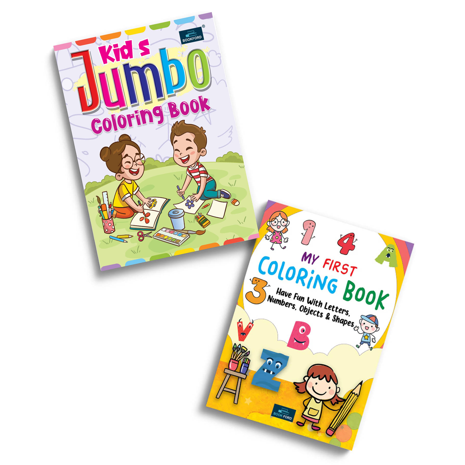 Kid's Jumbo & My First Coloring Book for Kids (Set of 2) - Fun, Educational, Colorful Imagery, Engaging Activities, and Hours of Entertainment Suitable for All Ages Groups Kid's Jumbo & My First Coloring Book for Kids (Set of 2) - Fun, Educational, Colorful Imagery, Engaging Activities, and Hours of Entertainment Suitable for All Ages Groups